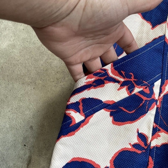 Lands End Dress Womens Size 8 Multicolor A Line Floral Pockets Wide Straps - Picture 6 of 10